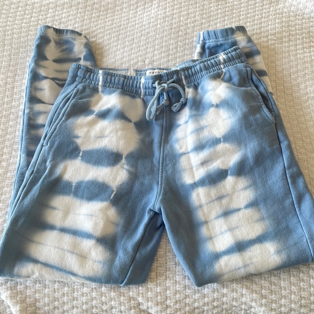 pacsun blue and white sweatpants size s